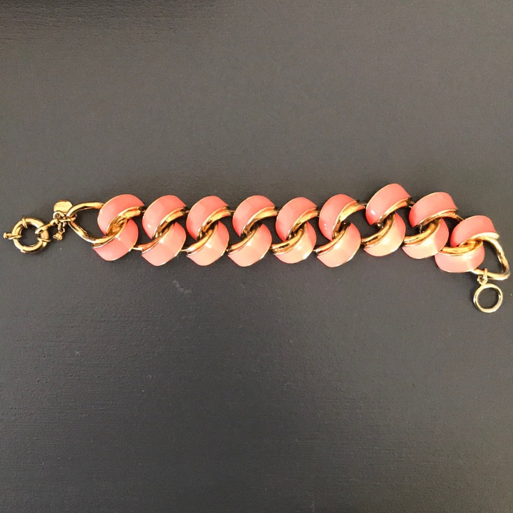 Coral and gold bracelet